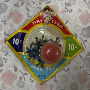 Vintage Jack Set - Tiny Teen - 1 ball 8 jacks - 1960's - Original Package